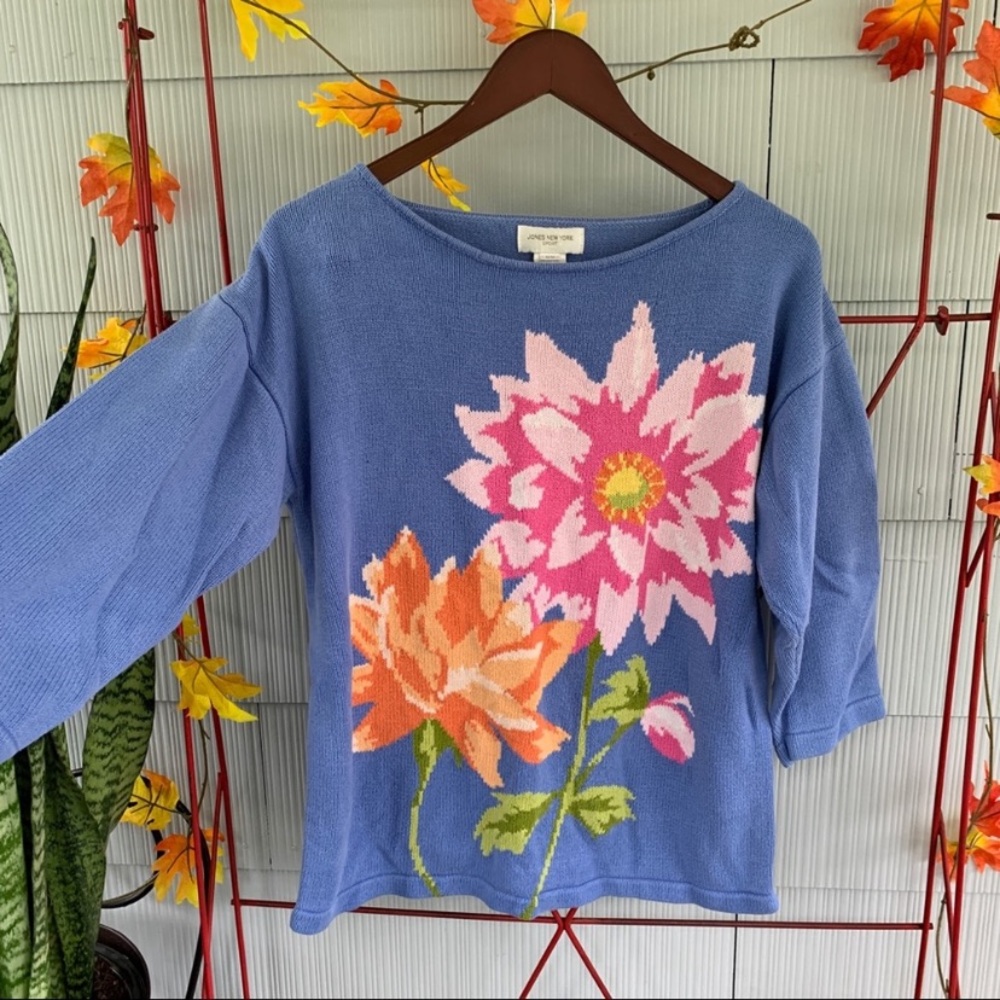Vintage Floral Sweater
